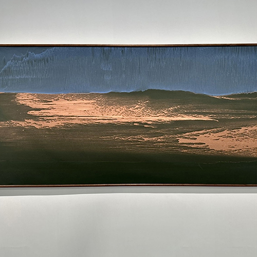 Nocturne. oil and copper pinting on sandpaper, cm 109x240