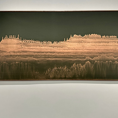 Presences, copper painting on sandpaper, cm 120x245